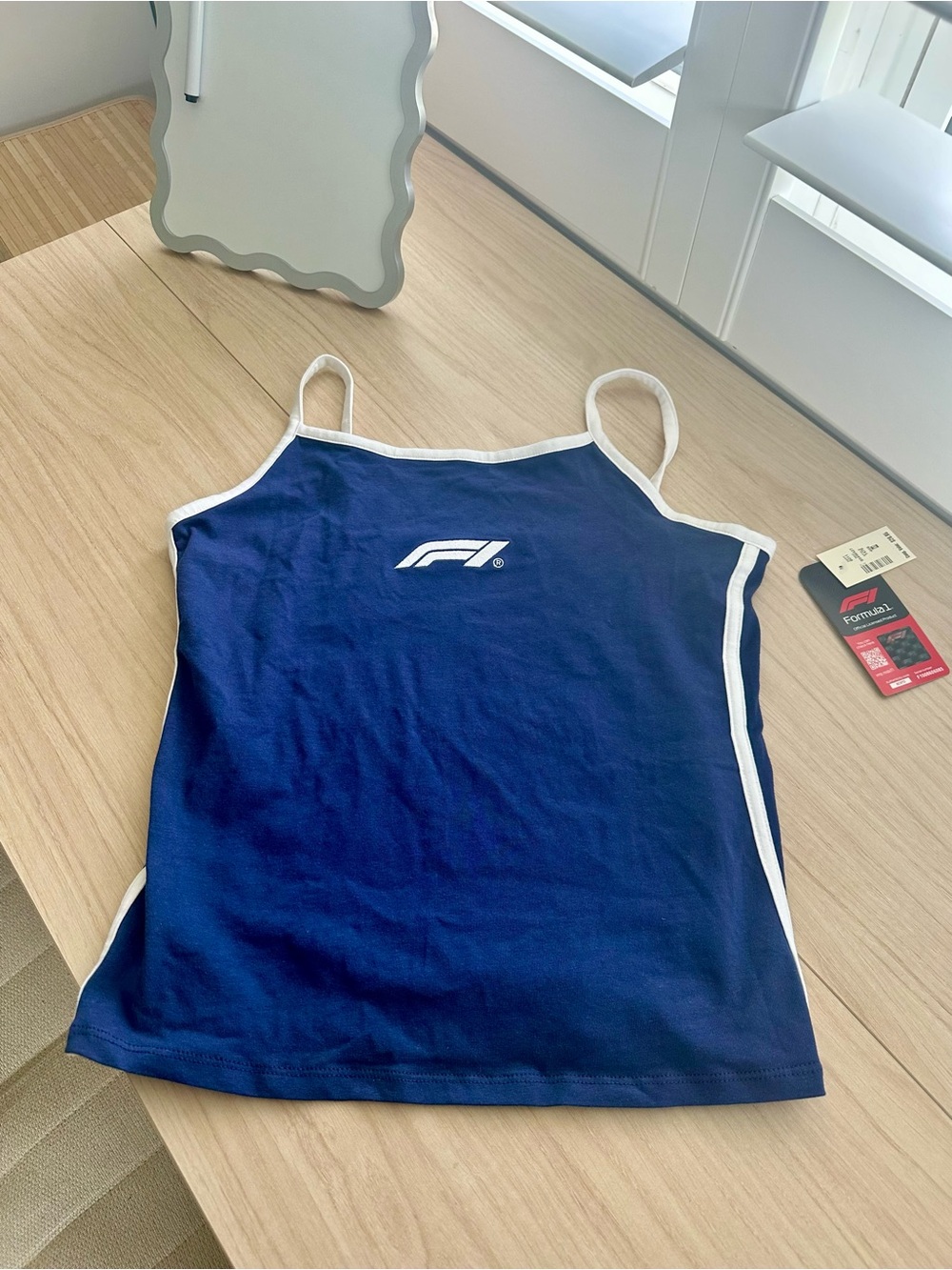 F1 Navy Blue Logo Racerback Tank Top - Women's